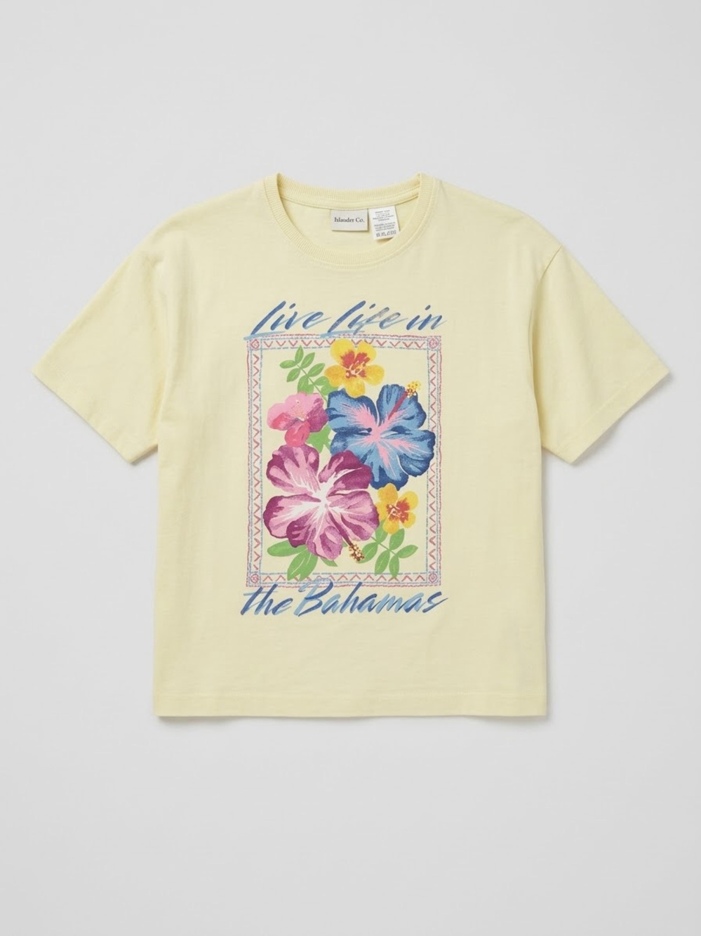Zara Floral Print Yellow Short Sleeve T-Shirt Girls 9-10 Years